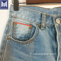 Jeans féminins skinny de jeans skinny 13oz bleu clair 13oz